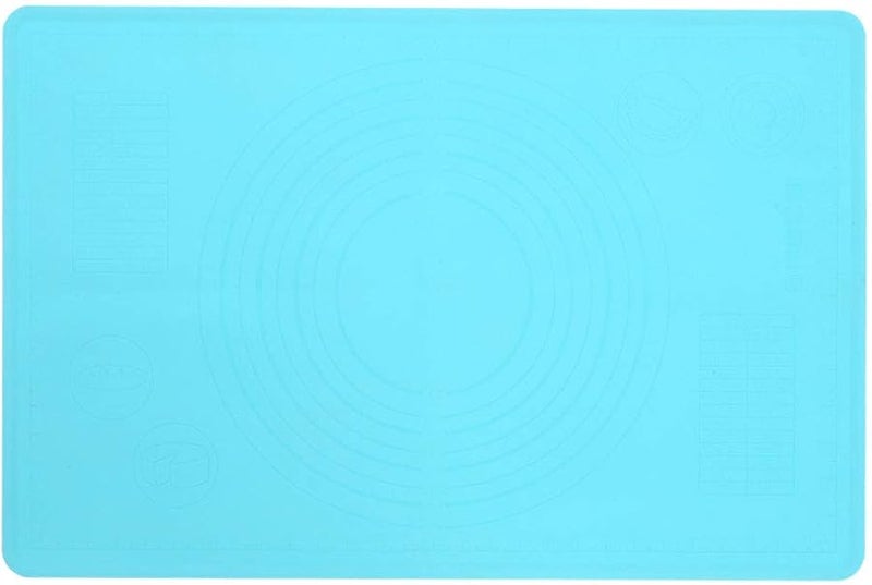 حصيرة خبز سيليكون غير قابلة للانزلاق 60 × 40 سم لوحة فرد عجينة زرقاء - Image 1